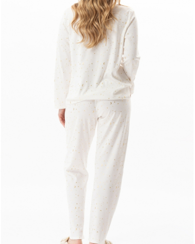 Pyjamas Interlock 100% cotton Le Chat Luna (Ecru)