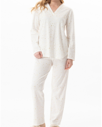 Pyjamas Interlock 100% cotton Le Chat Luna (Ecru)
