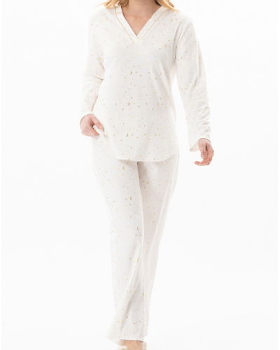 Pyjamas Interlock 100% cotton Le Chat Luna (Ecru)