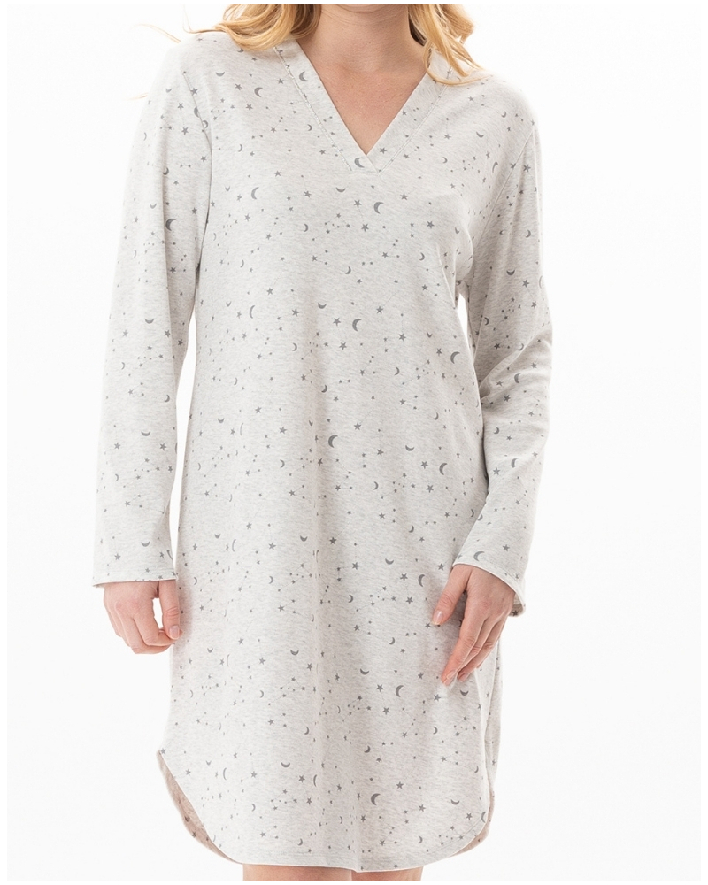 Camisón Le Chat Luna 100% algodón Interlock (Gris Chiné)