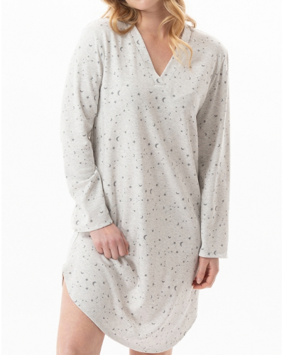 Camisón Le Chat Luna 100% algodón Interlock (Gris Chiné)