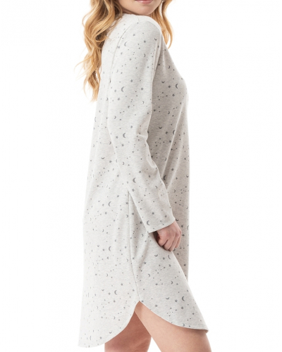 Camisón Le Chat Luna 100% algodón Interlock (Gris Chiné)