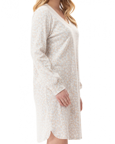 Chemise de nuit Interlock 100% coton Le Chat Linette (Multicolore)