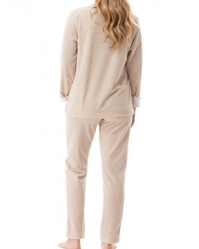 Pijama de terciopelo Le Chat Kelly (Beige Chiné)