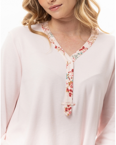 Pyjamas Interlock 100% cotton Le Chat Georgia (Rose)