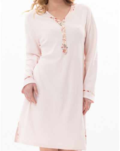 Nightdress Interlock 100% cotton Le Chat Georgia (Rose)