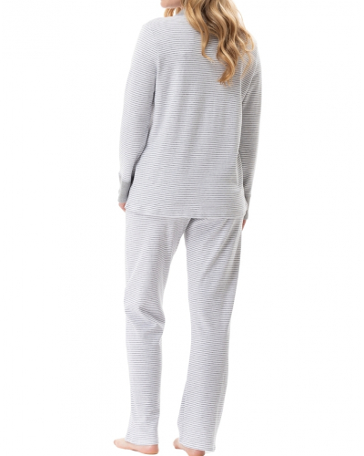 Pyjama boutonné Interlock 100% coton Le Chat Flocon (Gris Chiné)