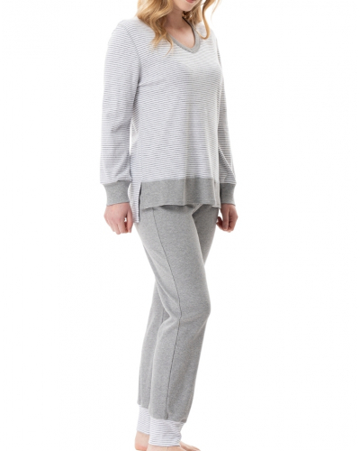 Pijama Interlock 100% algodón Le Chat Flocon (Gris Chiné)