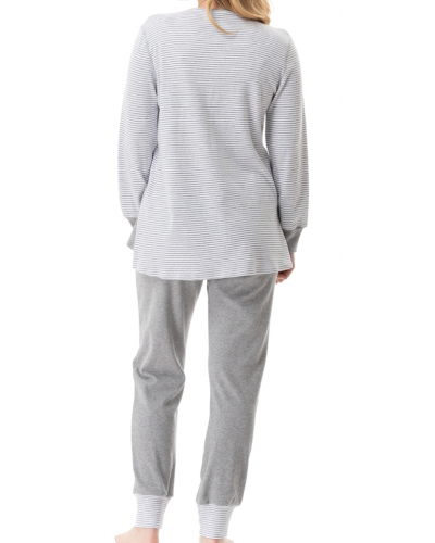 Pyjamas Interlock 100% cotton Le Chat Flocon (Gris Chiné)