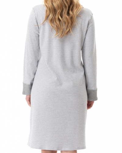 Nightdress Interlock 100% cotton Le Chat Flocon (Gris Chiné)