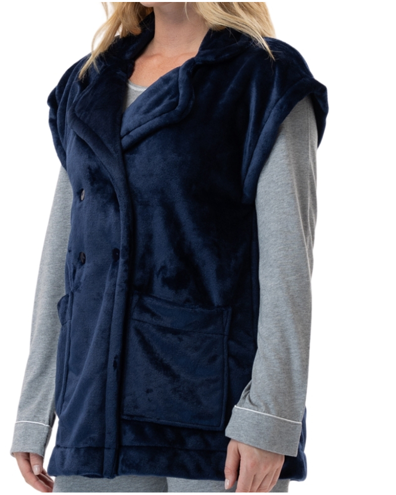 Veste boutonnée Le Chat Essentiel (Marine)