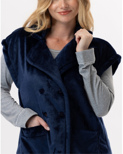 Veste boutonnée Le Chat Essentiel (Marine)