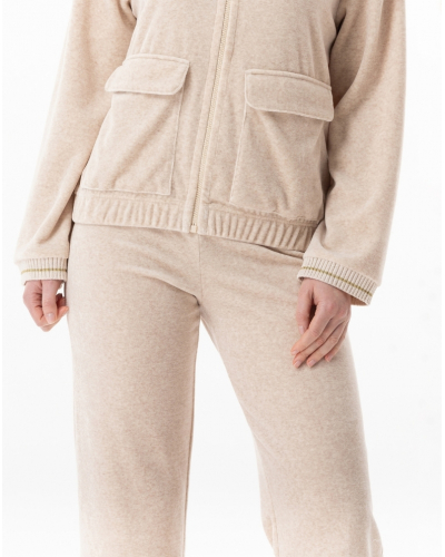 Ensemble Velours Le Chat Country (Beige Chiné)