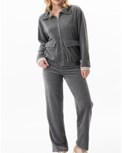 Set Velvet Le Chat Contry (Anthracite Chiné)