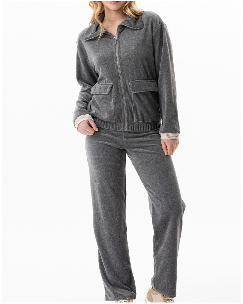 Set Velvet Le Chat Contry (Anthracite Chiné)