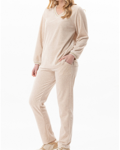 Set Velvet Le Chat Contry (Beige Chiné)