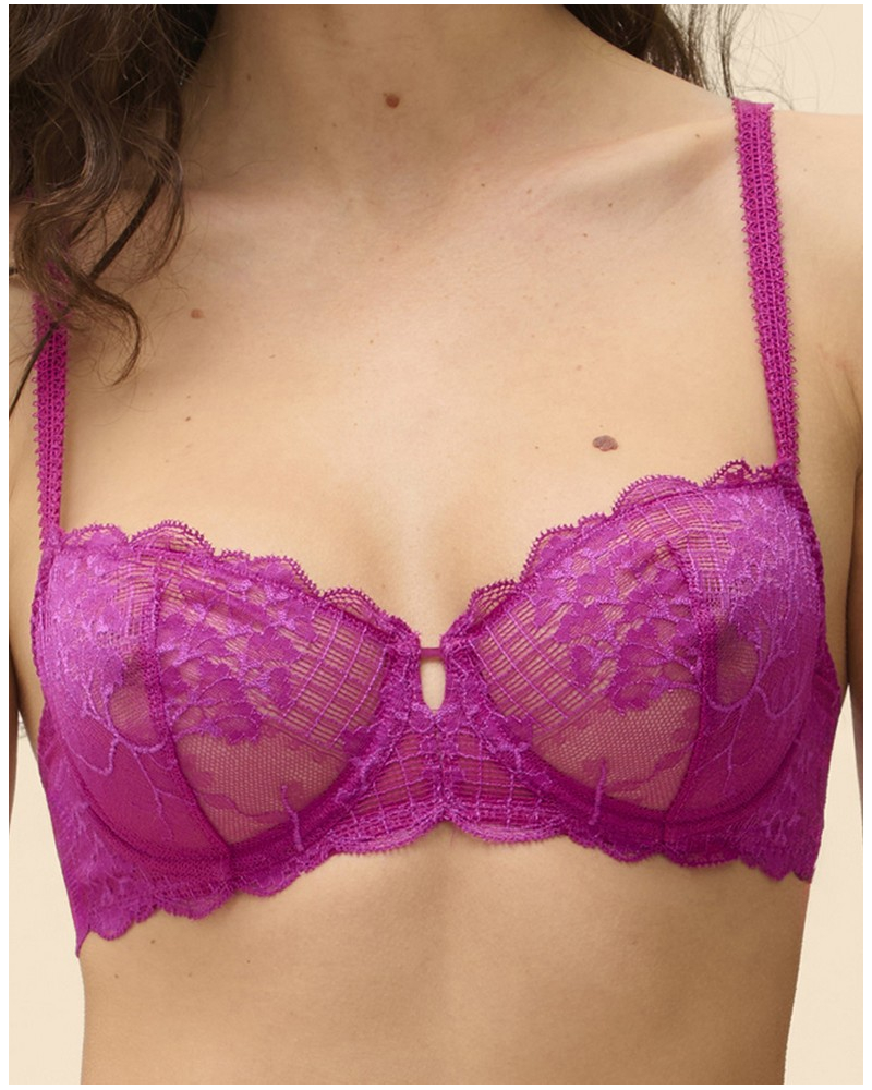 Soutien-gorge armature décolleté carré Simone Pérèle Rêve (Azalée)