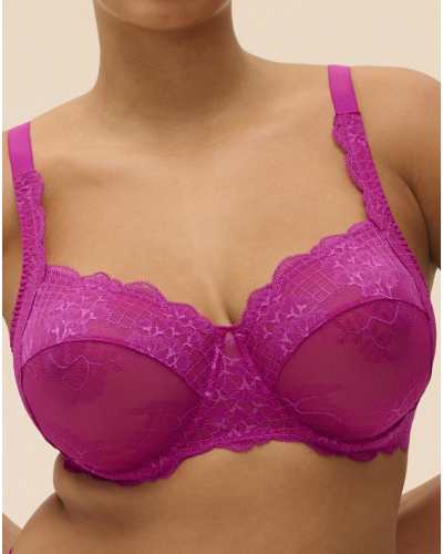 Squared neckline underwired bra Simone Pérèle Rêve (Azalée)