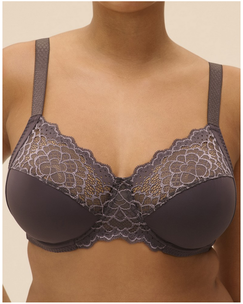 Soutien-gorge armature emboîtant Simone Pérèle Caresse (Gris graphite)
