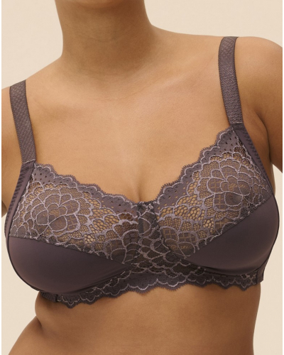Soutien-gorge sans armatures structuré Simone Pérèle Caresse (Gris graphite)