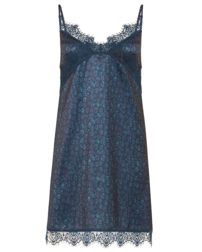 Camisón Simone Pérèle Satin secrets (Bleu féline)