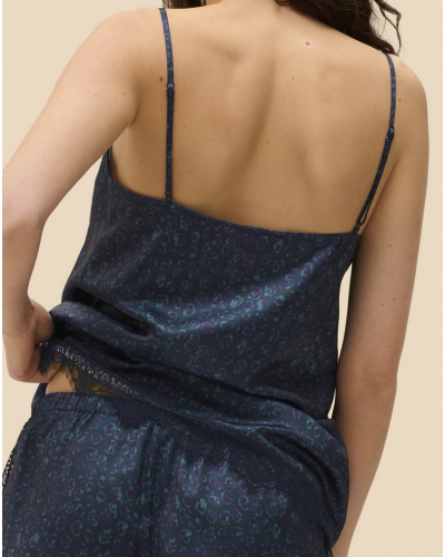 Top Simone Pérèle Satin secrets (Bleu féline)