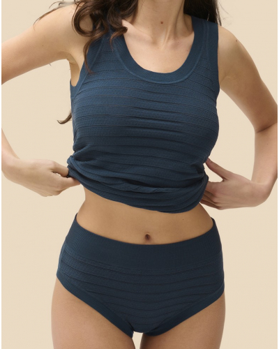 Top Simone Pérèle Pollen (Bleu pétrole)