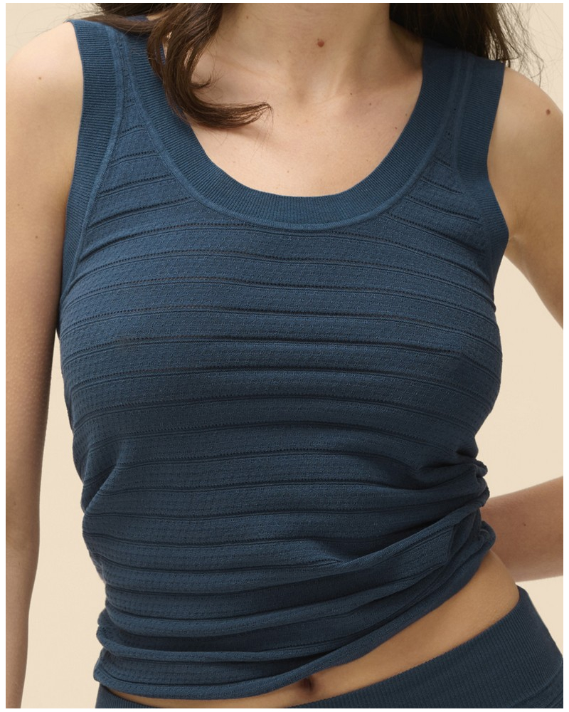 Top Simone Pérèle Pollen (Bleu pétrole)