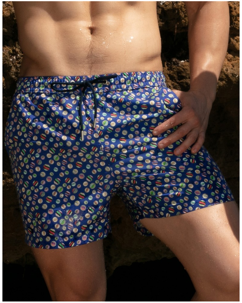 Short de baño HOM Socoa (Navy imprimé)