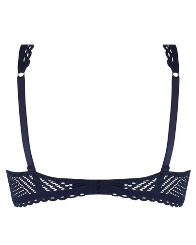 Underwired plunge half foam bra Antigel Tressage Graphic (Tressage Marine)