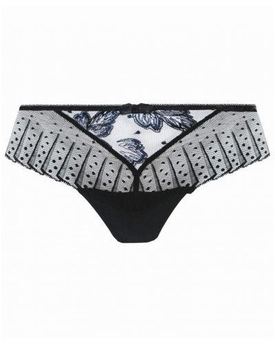 Thong shorty Empreinte Amour (Noir et Bleu)