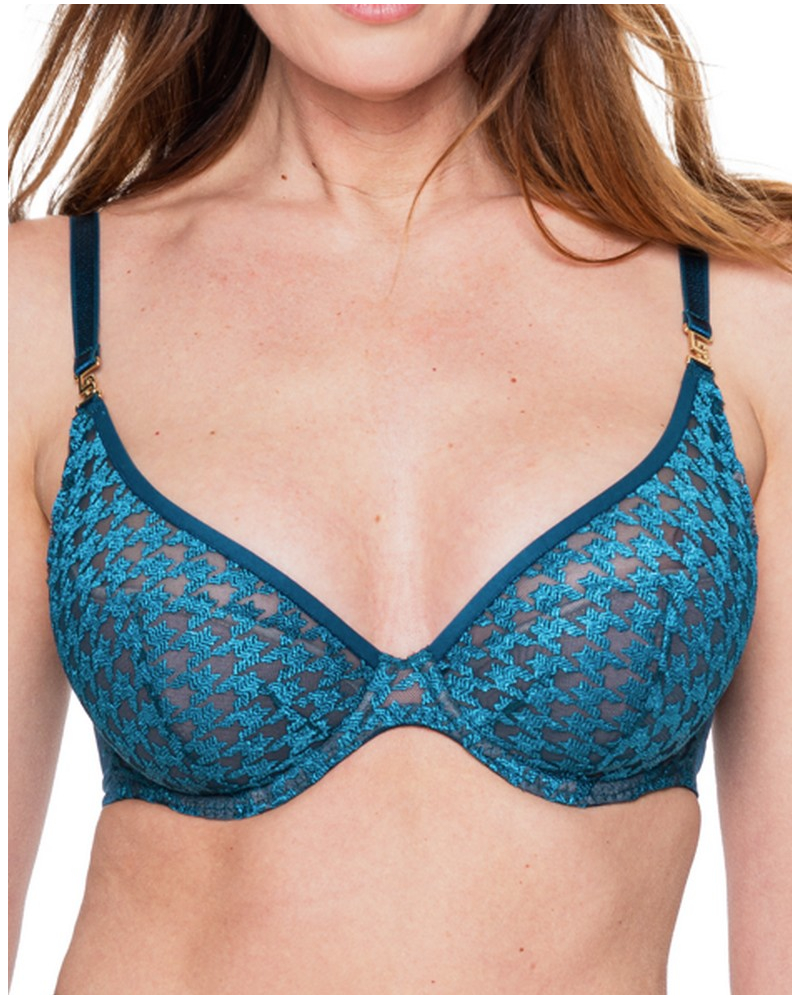 Semi plunge bra Louisa Bracq Tailor (Neon botanica)