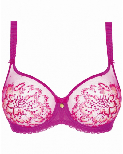 Underwired bra special edition made in France Empreinte Amour (Magenta)