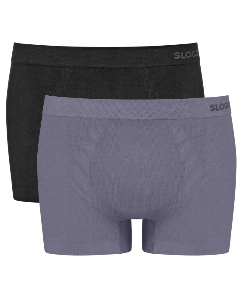 Lot de 2 Boxers longs Sloggi For Men Go Smooth (Black comb)
