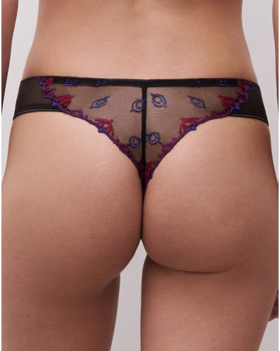 Tanga Chantelle Champs-Elysées (Noir Joyaux)
