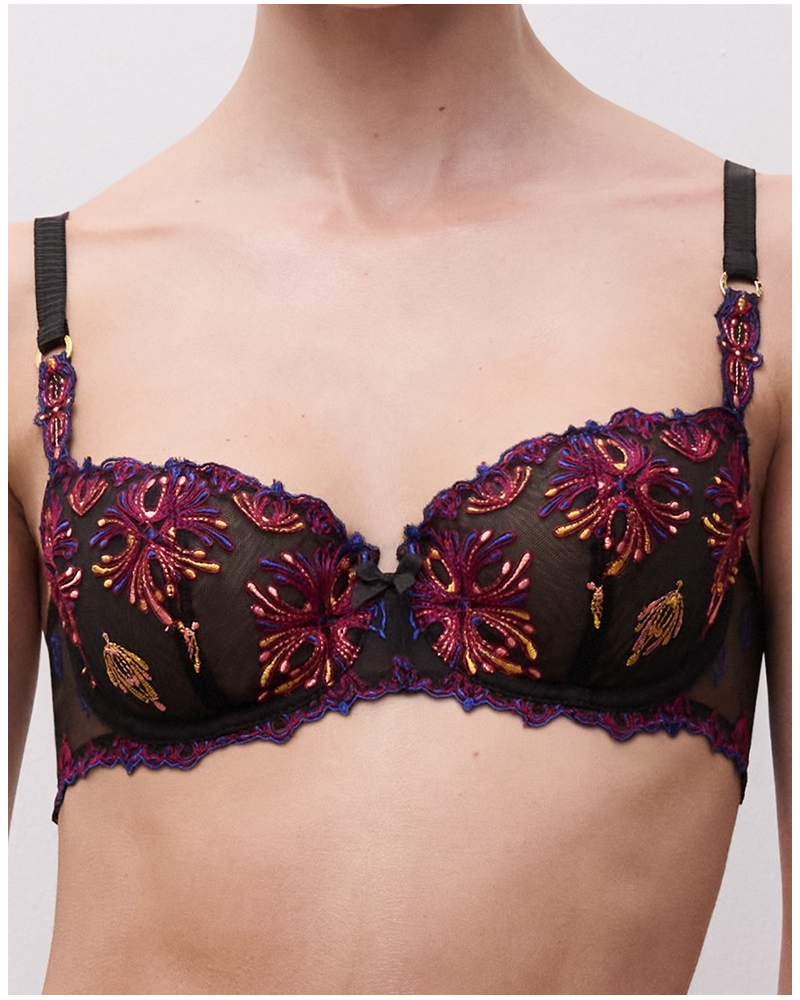 Soutien-gorge corbeille balconnet Chantelle Champs-Elysées (Noir Joyaux)