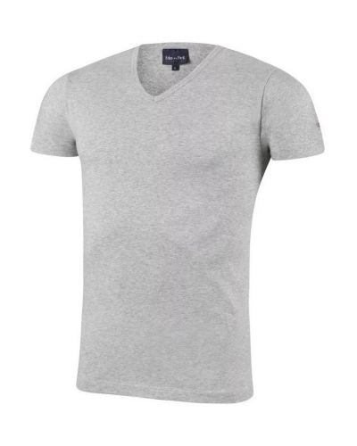 T-shirt col V Eden Park E60 (Gris)