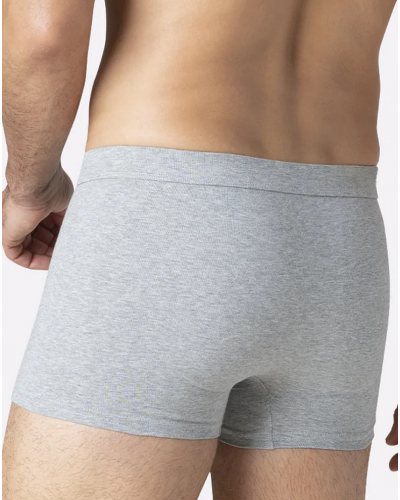 Lot de 2 Boxers en micro coton Eminence Fusion (Noir / Gris Chiné)