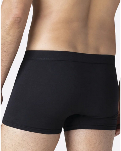 Paquete de 2 boxers de microalgodón Eminence Fusion (Negro / Gris Chiné)