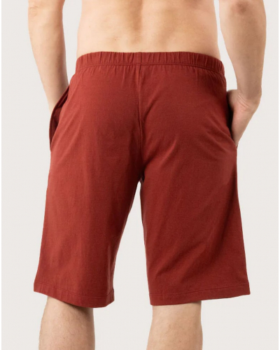 Short pyjamas 100% Cotton Eminence Mercerisé (Marine/Rouille)