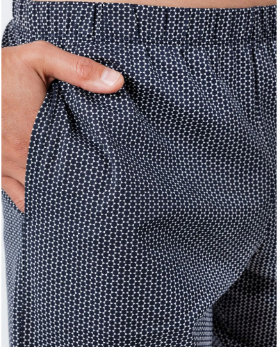 Short pyjamas 100% Cotton Eminence Business (Ciel/Imprimé Triangle)