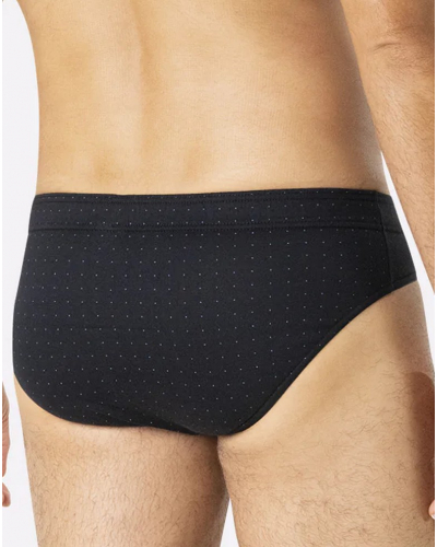 Set of 3 Eminence 100% cotton briefs (Black/Grey/Print)