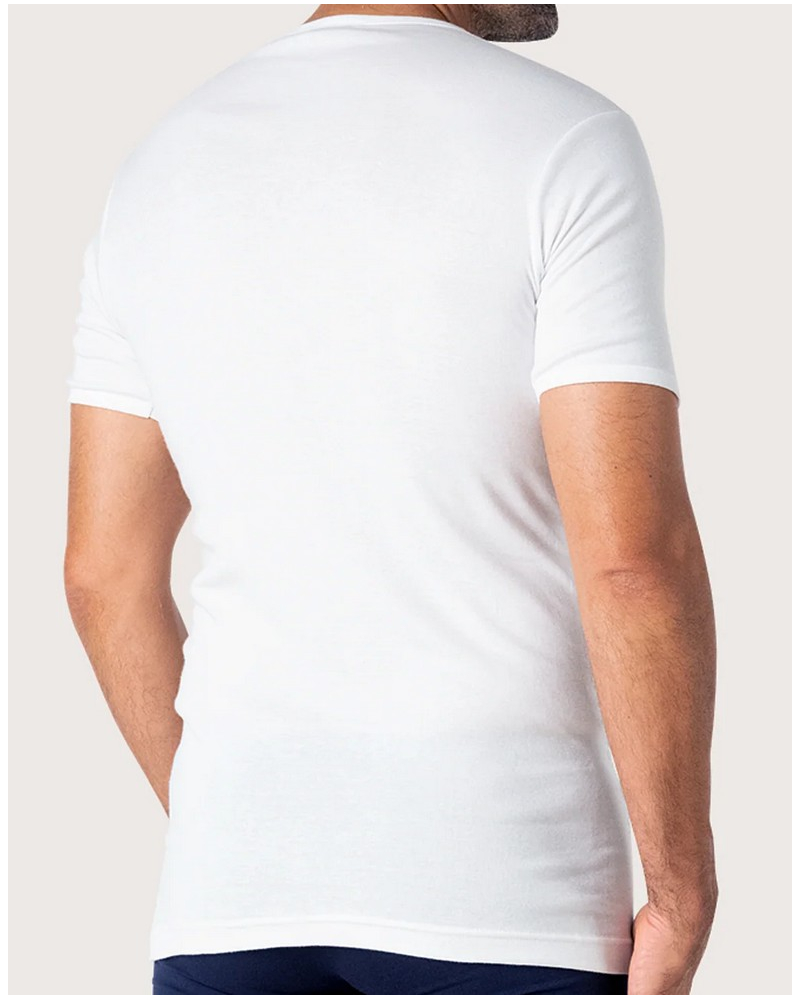 T-shirt en coton mélangé modal à col rond | WHITE | T-shirts | M&S LU