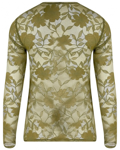 Long sleeves tee-shirt Antigel Dentelle Rebelle (Vert Mousse)