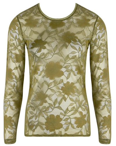 Long sleeves tee-shirt Antigel Dentelle Rebelle (Vert Mousse)