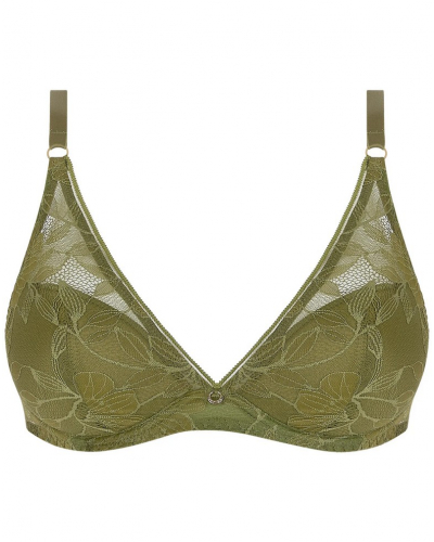 Sujetador plunge de media espuma Antigel Dentelle Rebelle (Vert Mousse)