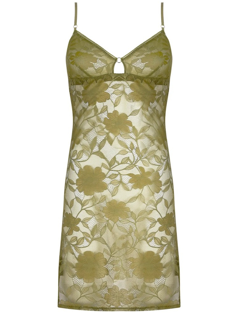 Camisón sexy Antigel Dentelle Rebelle (Vert Mousse)