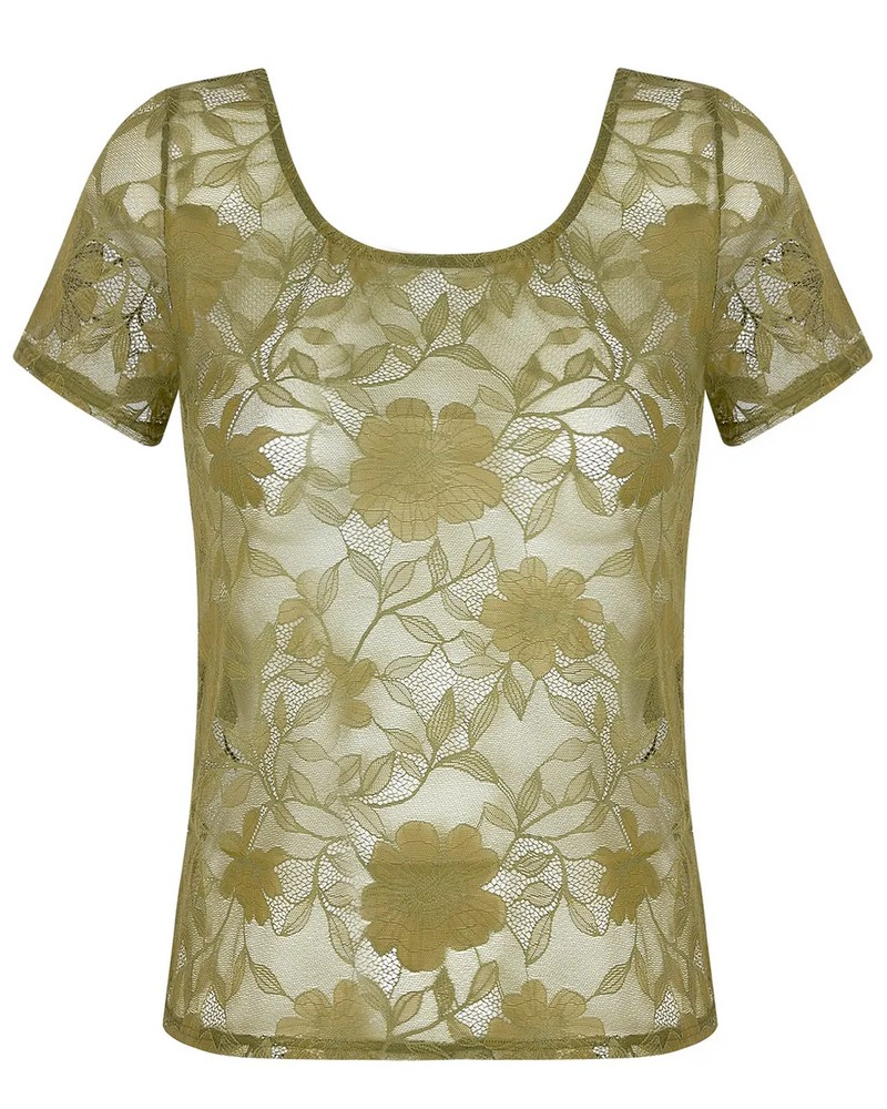 Top Antigel Dentelle Rebelle (Vert Mousse)