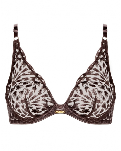 Triangle bra Aubade Crazy In Love (Satin Brown)