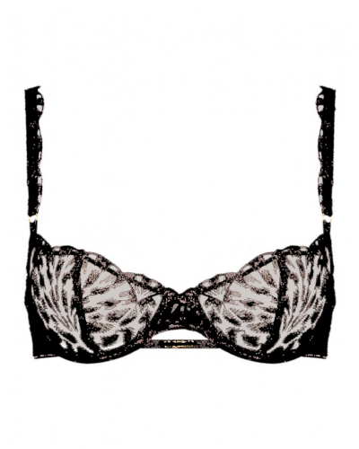 Underwired demi bra Aubade Crazy In Love (Satin Brown)